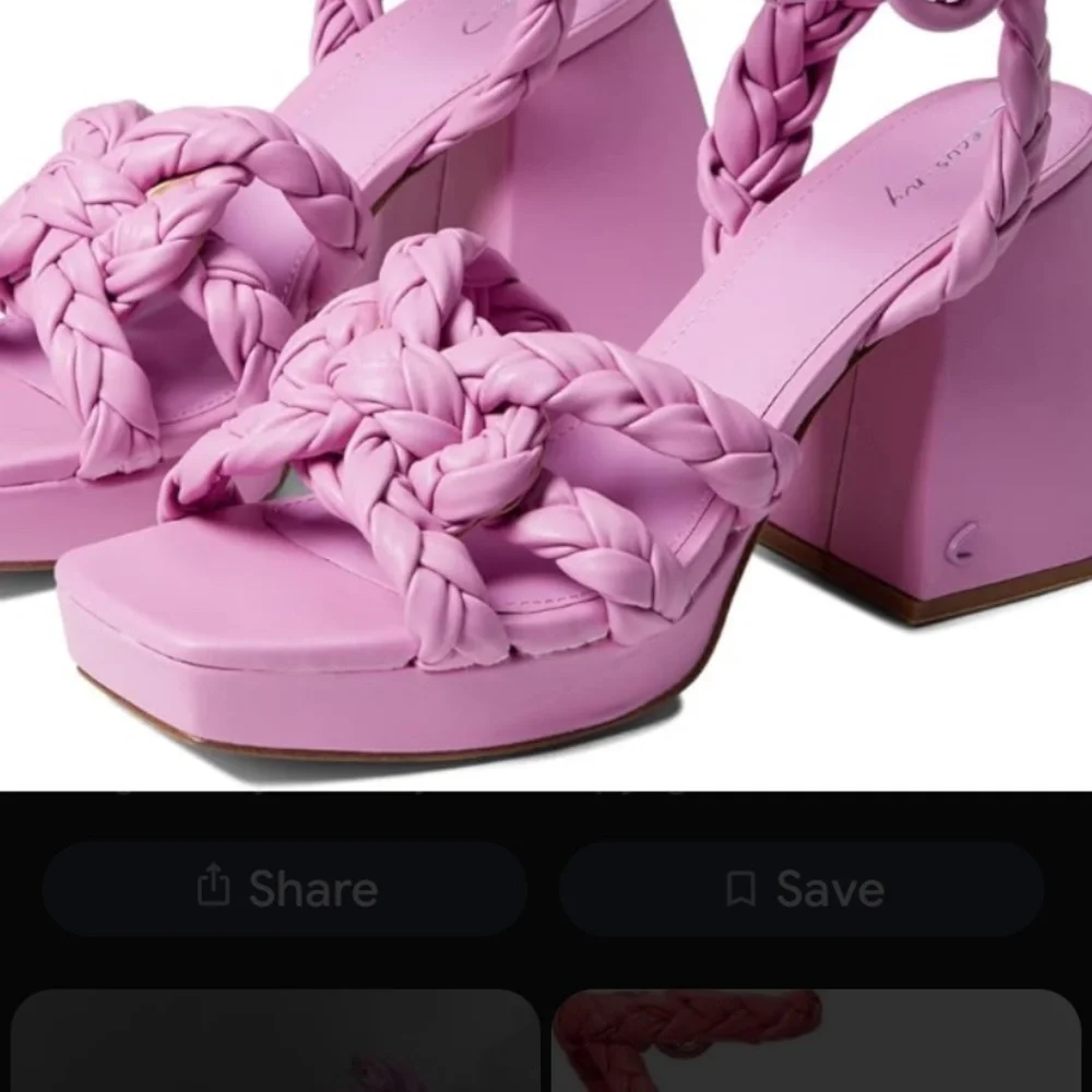 Circus By Sam Edelman Braided Platform Block Heel Sandals Pink Size 7.5 & 8 NEW